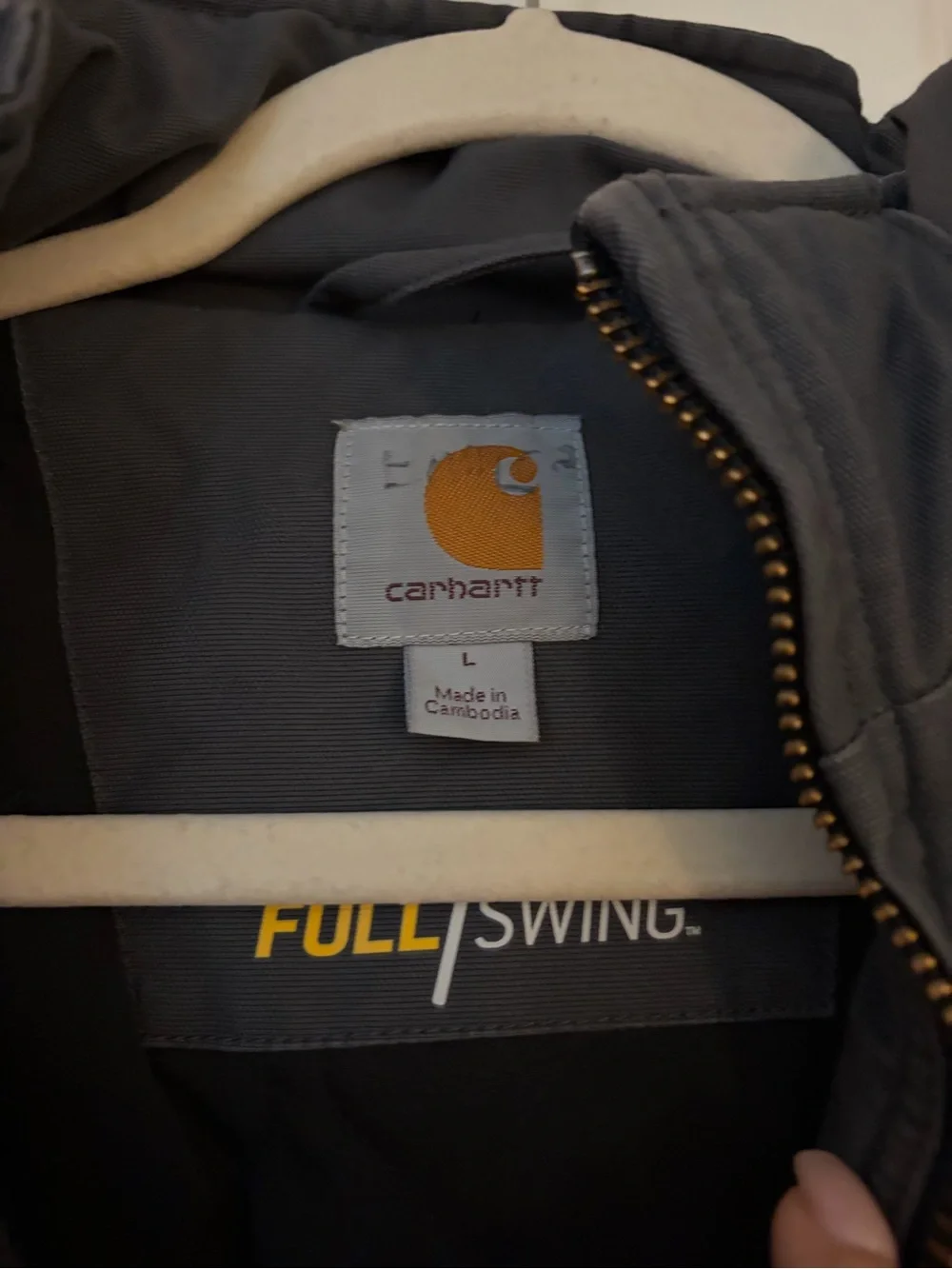 Carhartt Hooded Work Jacket in Dark Gray